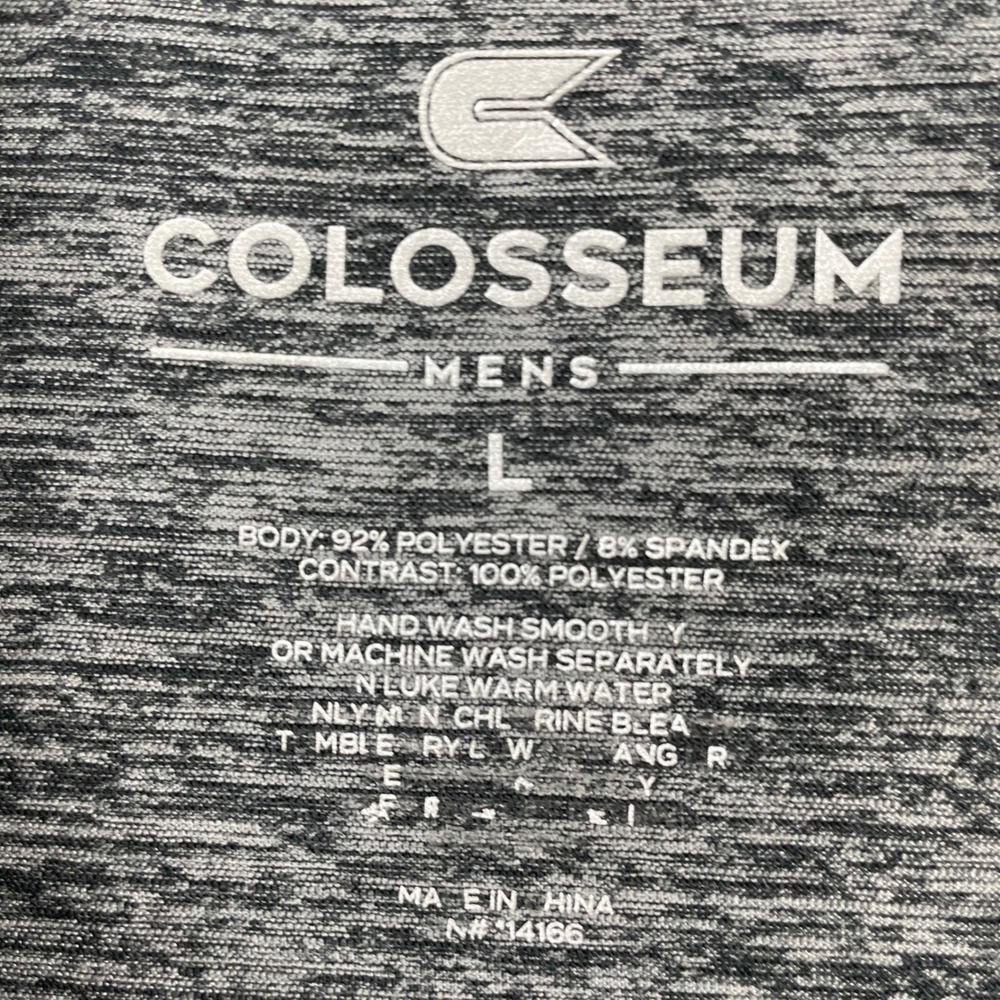 Colosseum Ole Miss Rebels Mens Large Quarter Zip Pullover Space Dye Gray Navy - Picture 2 of 7